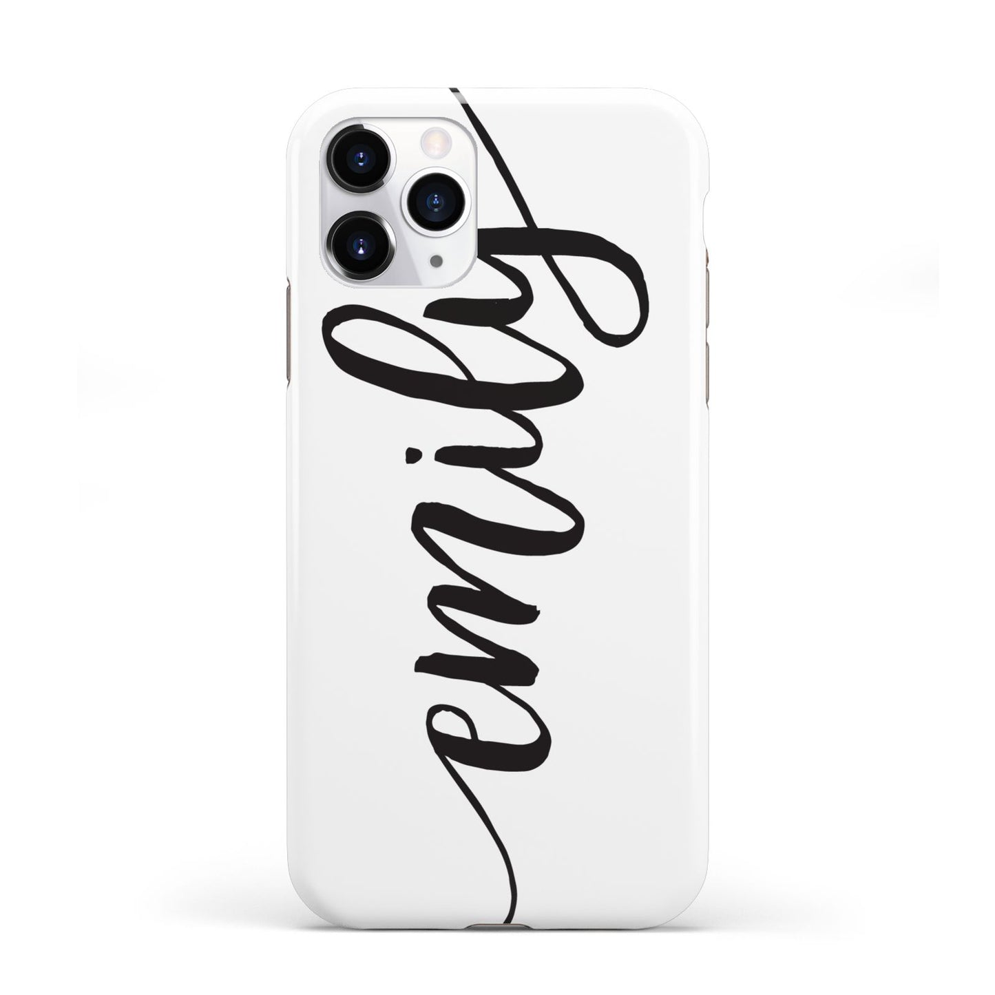 Personalised Scroll Side Handwritten Name Clear iPhone 11 Pro 3D Tough Case