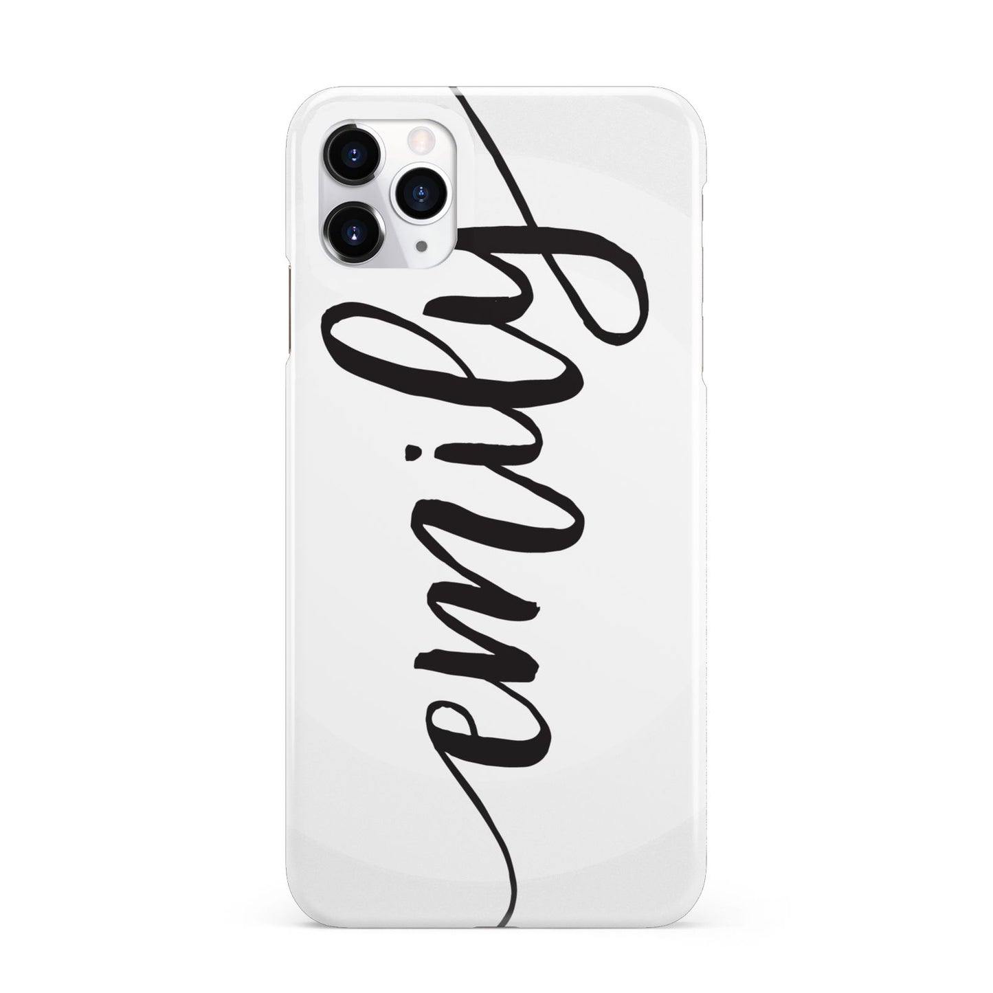 Personalised Scroll Side Handwritten Name Clear iPhone 11 Pro Max 3D Snap Case