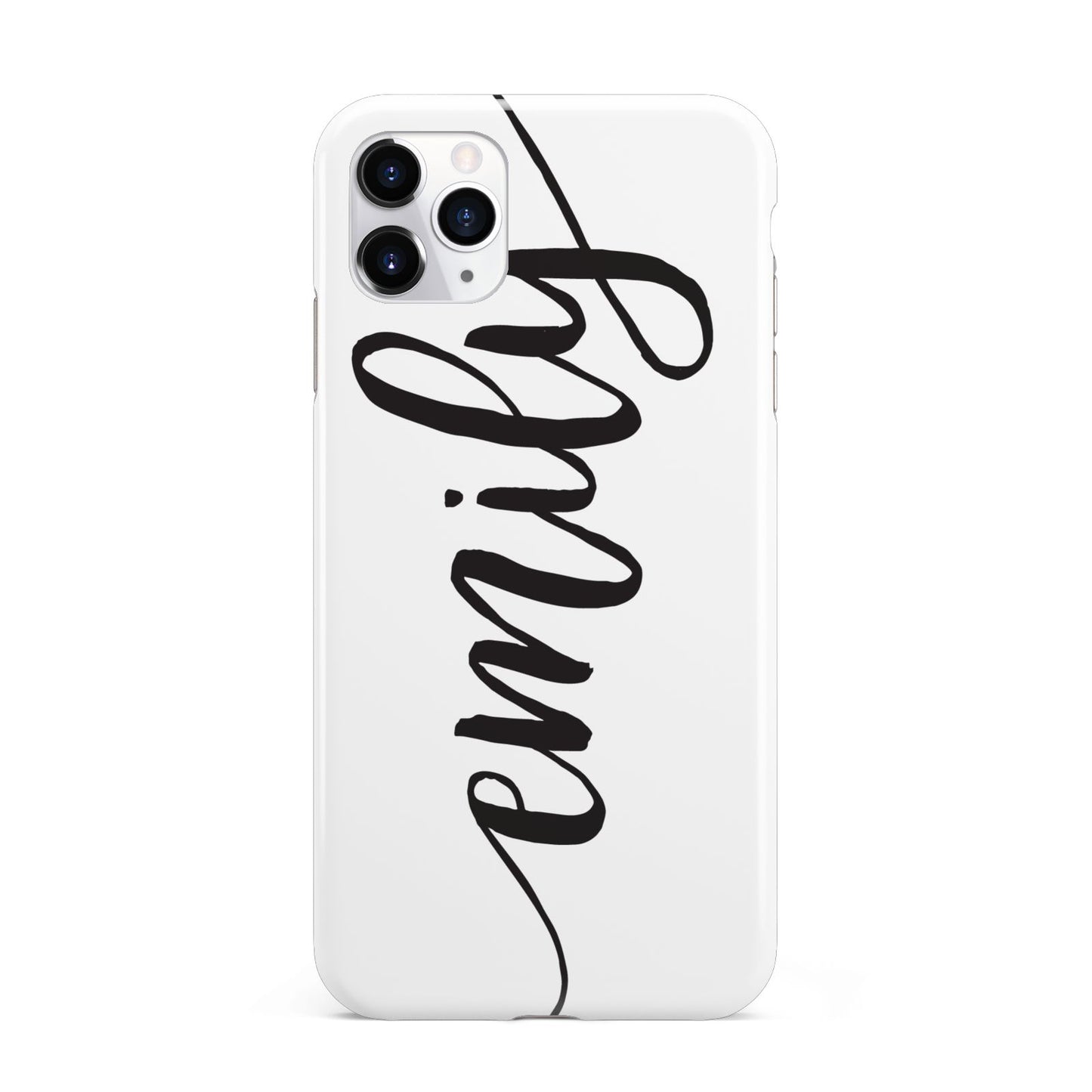 Personalised Scroll Side Handwritten Name Clear iPhone 11 Pro Max 3D Tough Case
