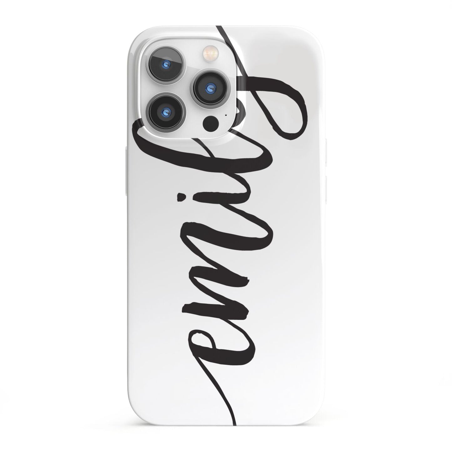 Personalised Scroll Side Handwritten Name Clear iPhone 13 Pro Full Wrap 3D Snap Case