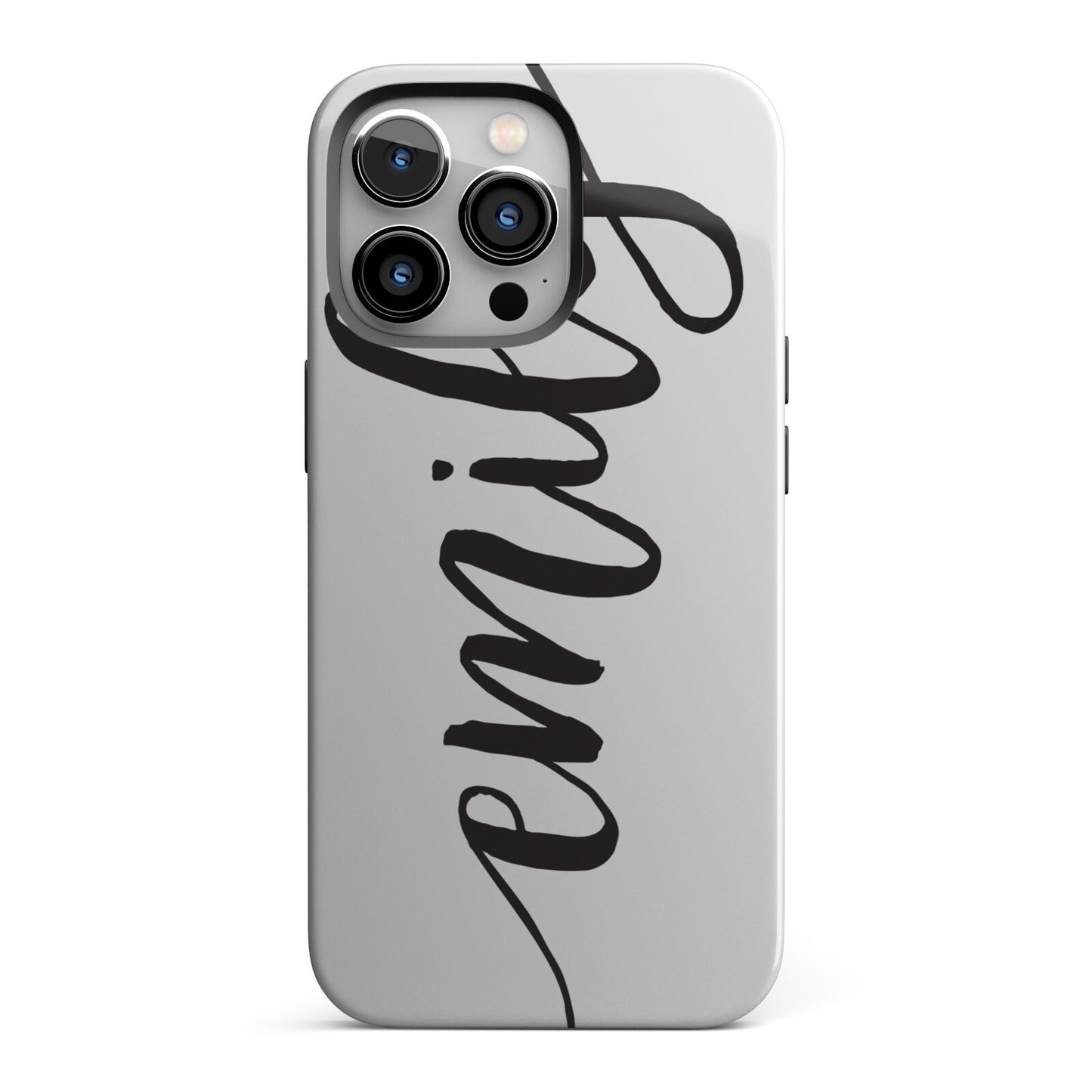 Personalised Scroll Side Handwritten Name Clear iPhone 13 Pro Full Wrap 3D Tough Case