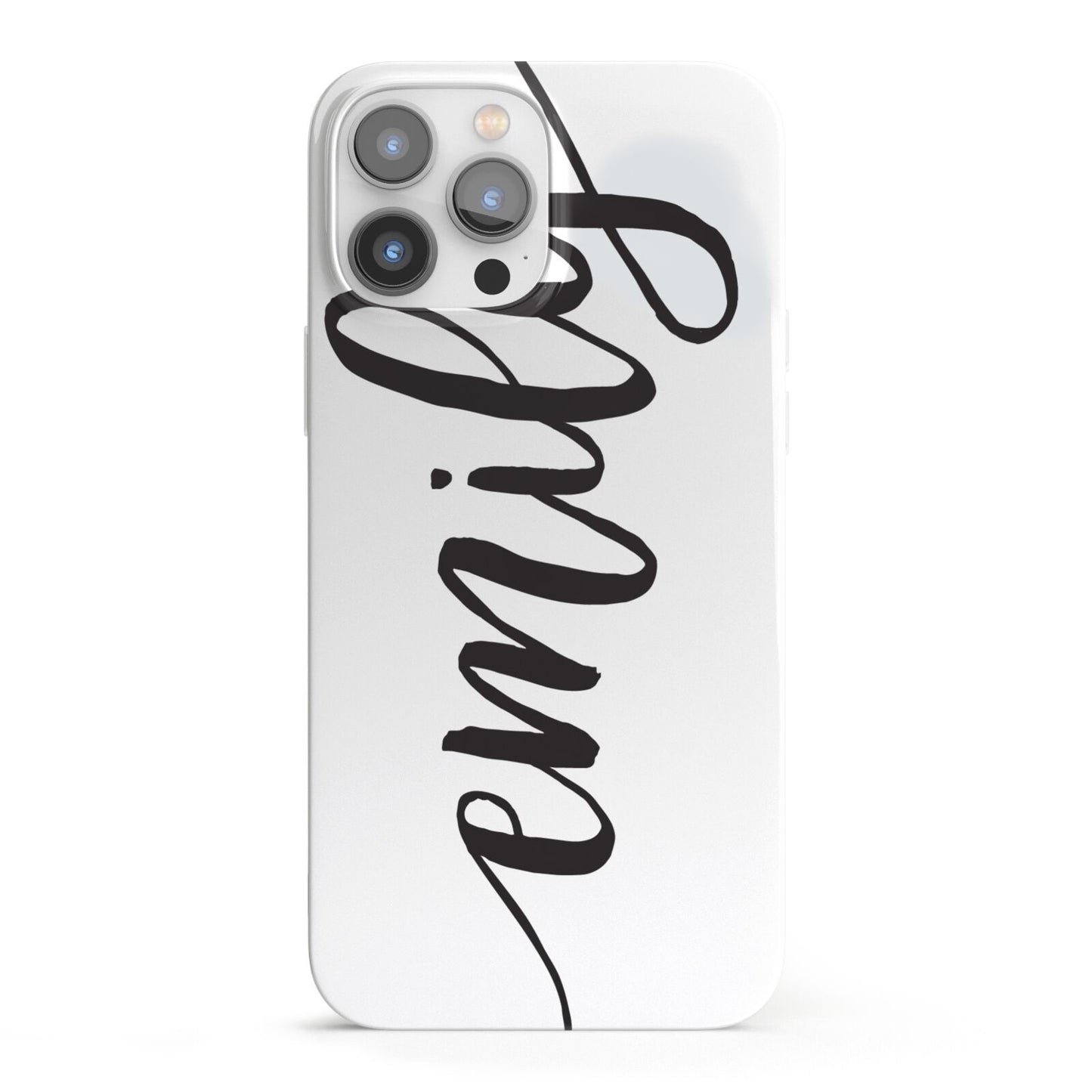 Personalised Scroll Side Handwritten Name Clear iPhone 13 Pro Max Full Wrap 3D Snap Case