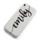 Personalised Scroll Side Handwritten Name Clear iPhone 8 Bumper Case on Silver iPhone Alternative Image