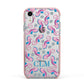 Personalised Sea Horse Initials Apple iPhone XR Impact Case Pink Edge on Silver Phone