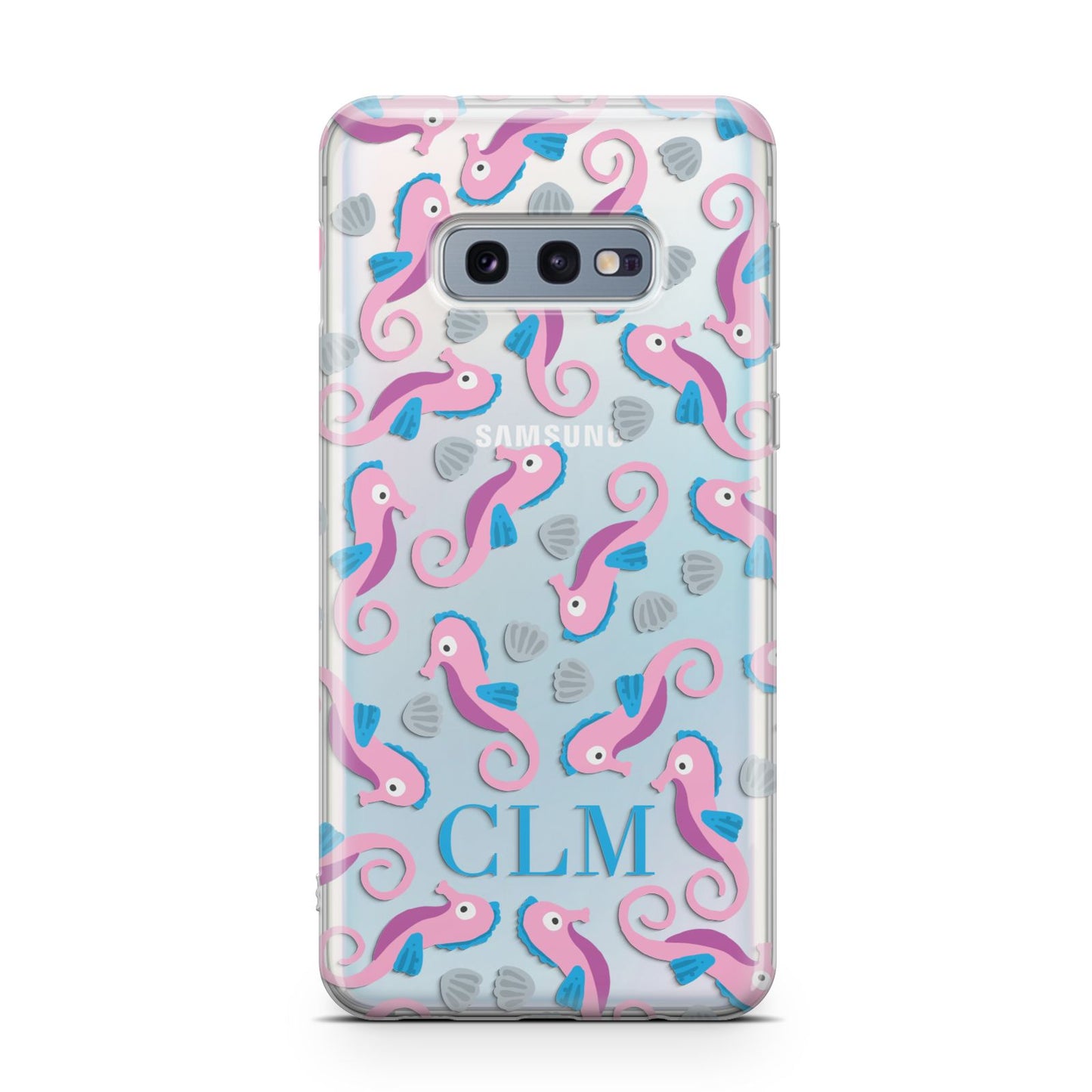 Personalised Sea Horse Initials Samsung Galaxy S10E Case