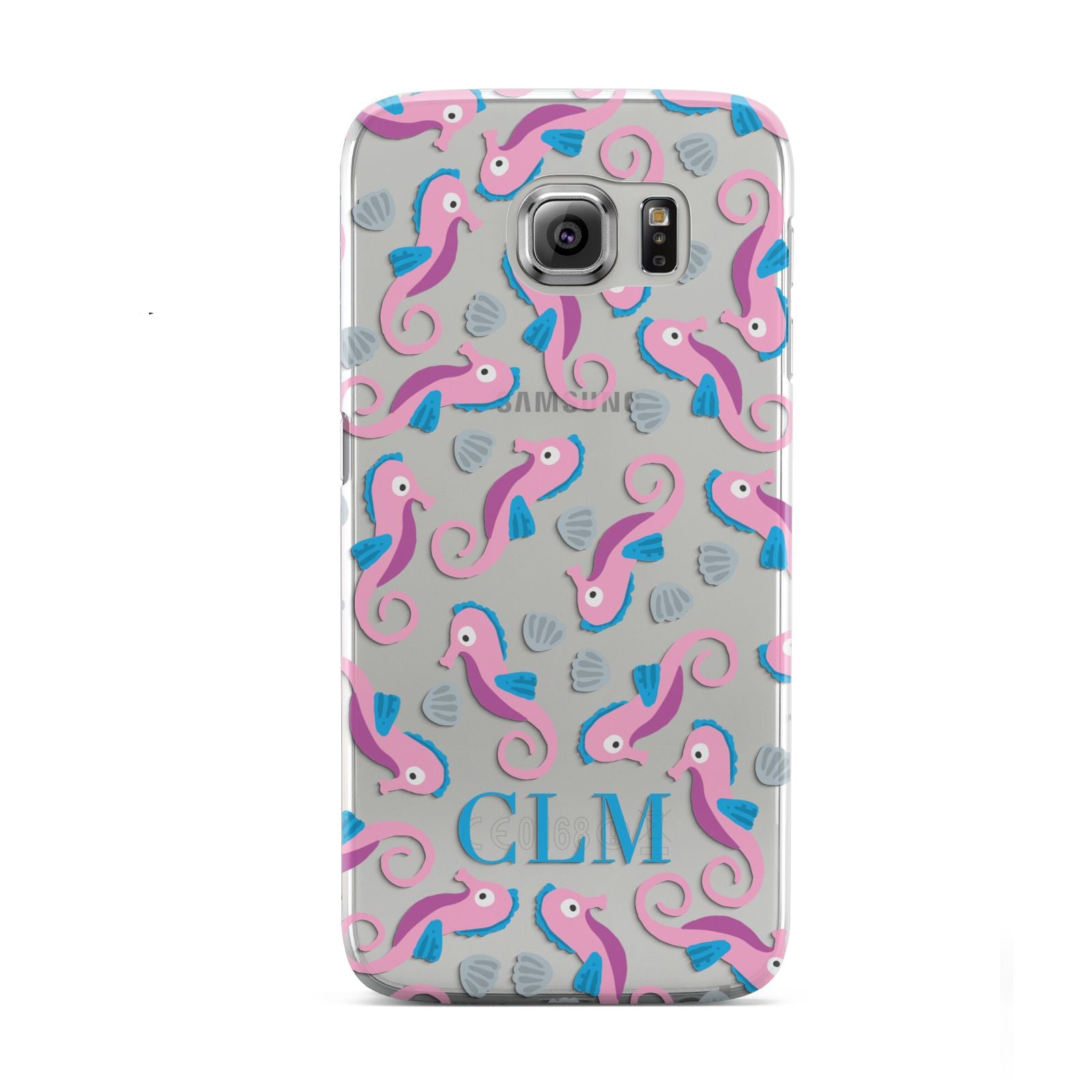 Personalised Sea Horse Initials Samsung Galaxy S6 Case