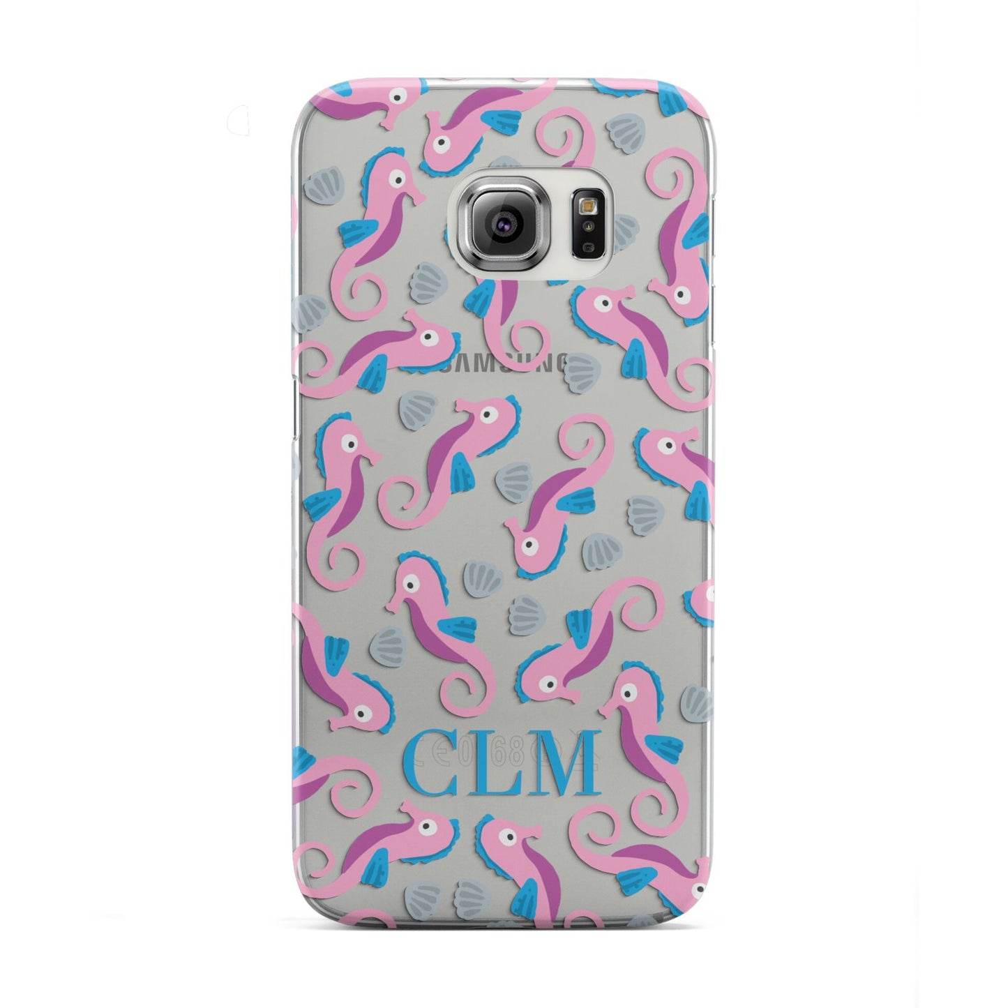 Personalised Sea Horse Initials Samsung Galaxy S6 Edge Case