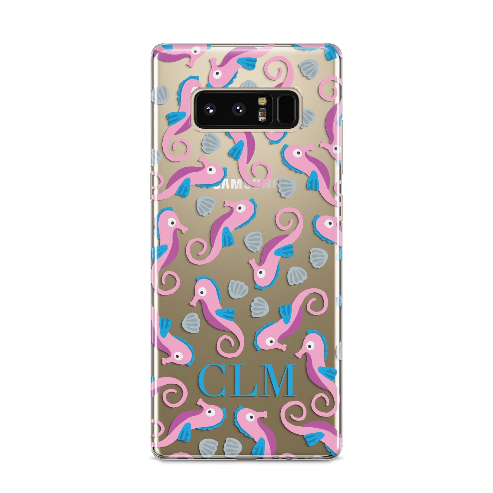 Personalised Sea Horse Initials Samsung Galaxy S8 Case