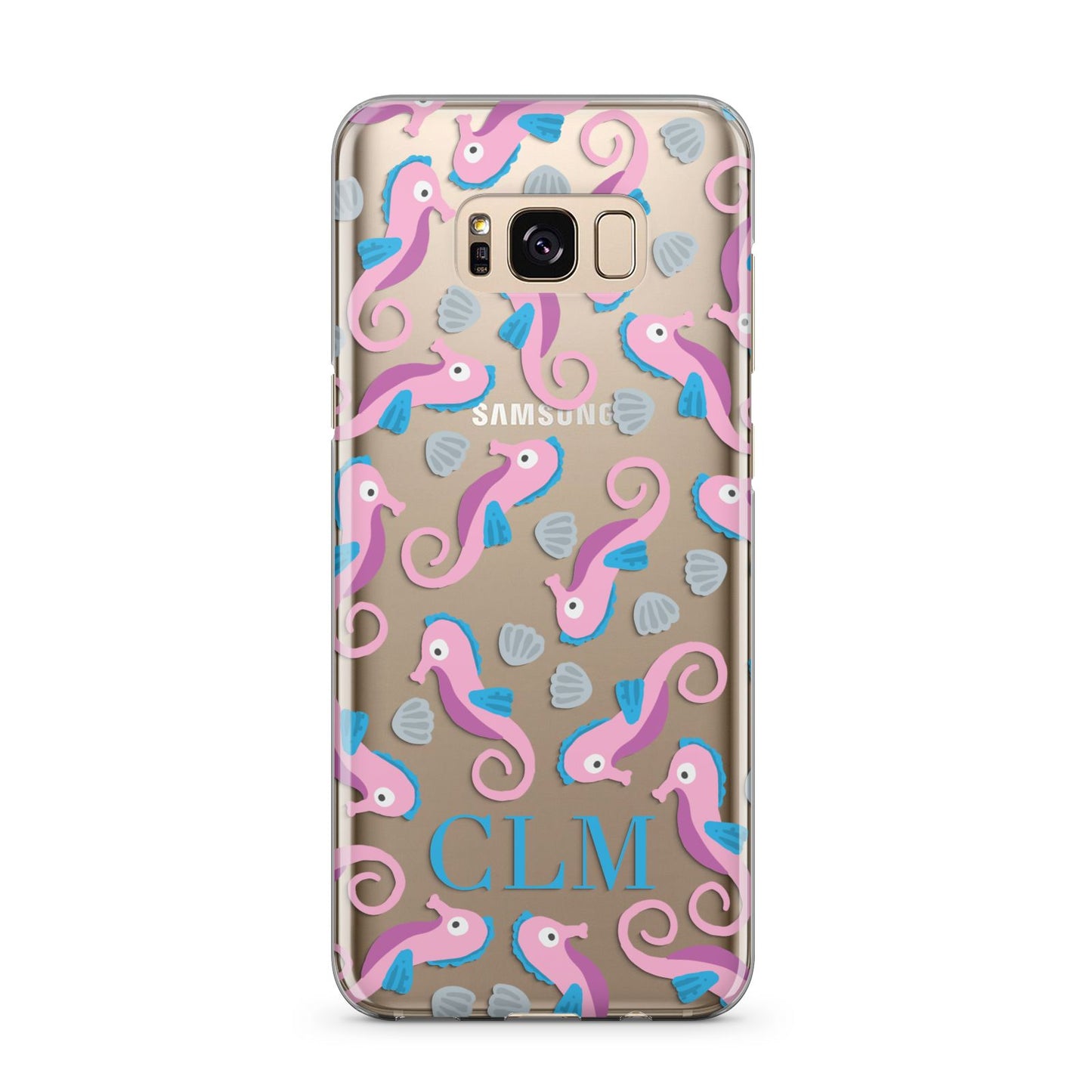 Personalised Sea Horse Initials Samsung Galaxy S8 Plus Case