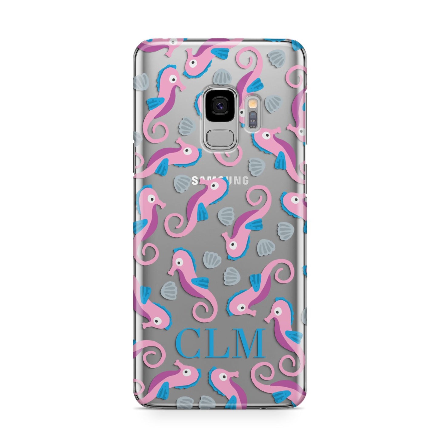 Personalised Sea Horse Initials Samsung Galaxy S9 Case