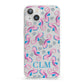 Personalised Sea Horse Initials iPhone 13 Clear Bumper Case