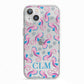 Personalised Sea Horse Initials iPhone 13 TPU Impact Case with White Edges