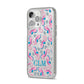 Personalised Sea Horse Initials iPhone 14 Pro Max Glitter Tough Case Silver Angled Image