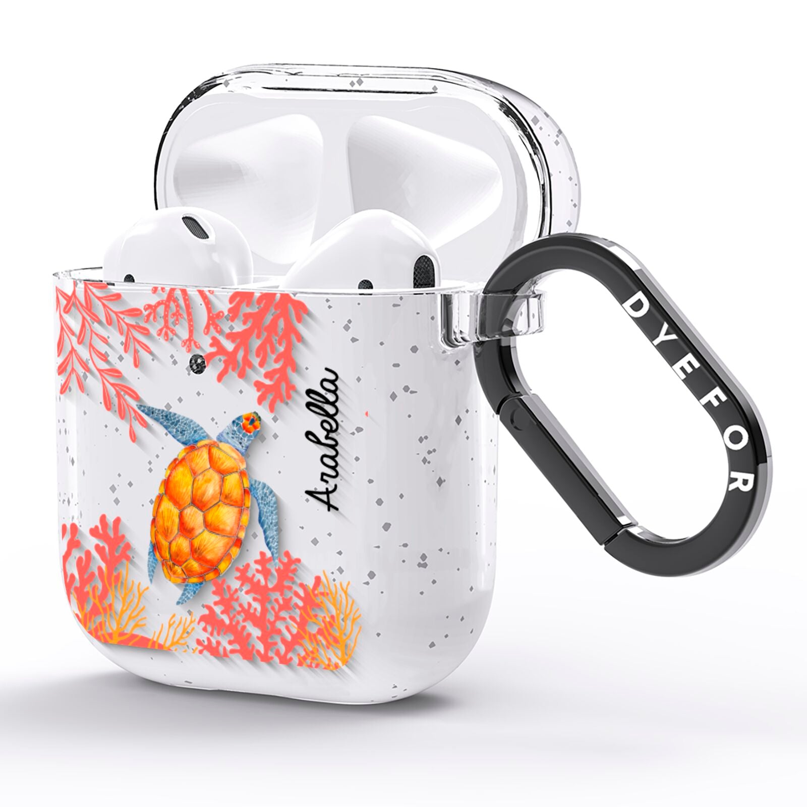 Personalised Sea Life AirPods Glitter Case Side Image