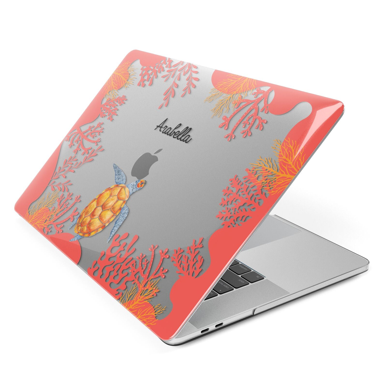 Personalised Sea Life Apple MacBook Case Side View