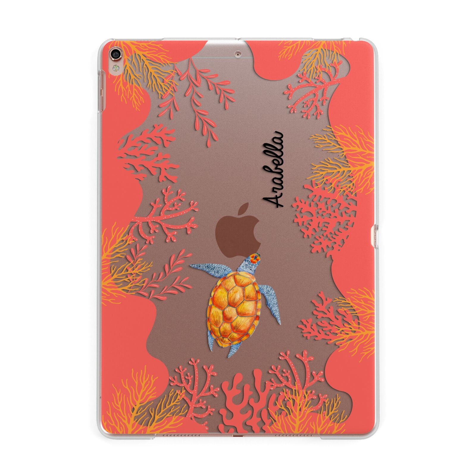 Personalised Sea Life Apple iPad Rose Gold Case