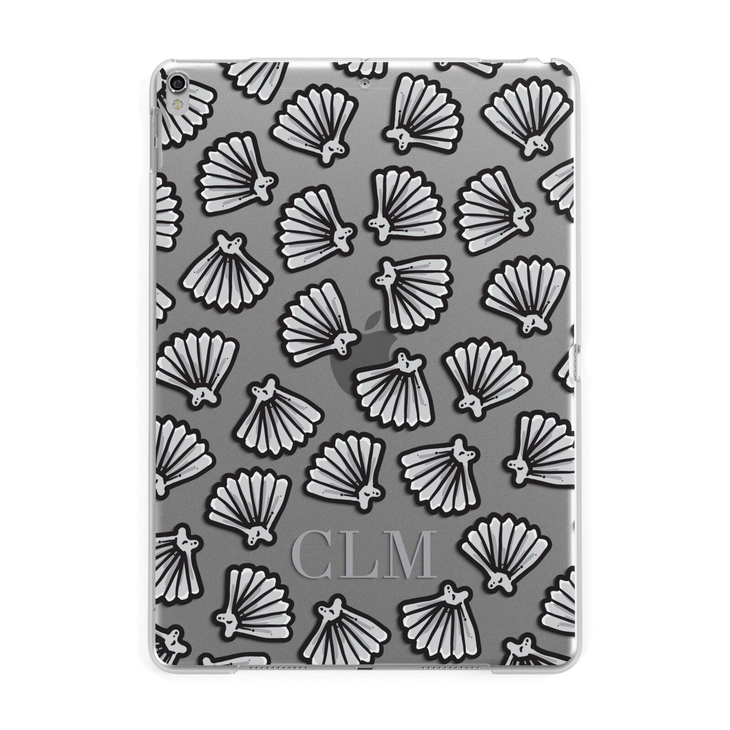 Personalised Sea Shell Initials Apple iPad Silver Case