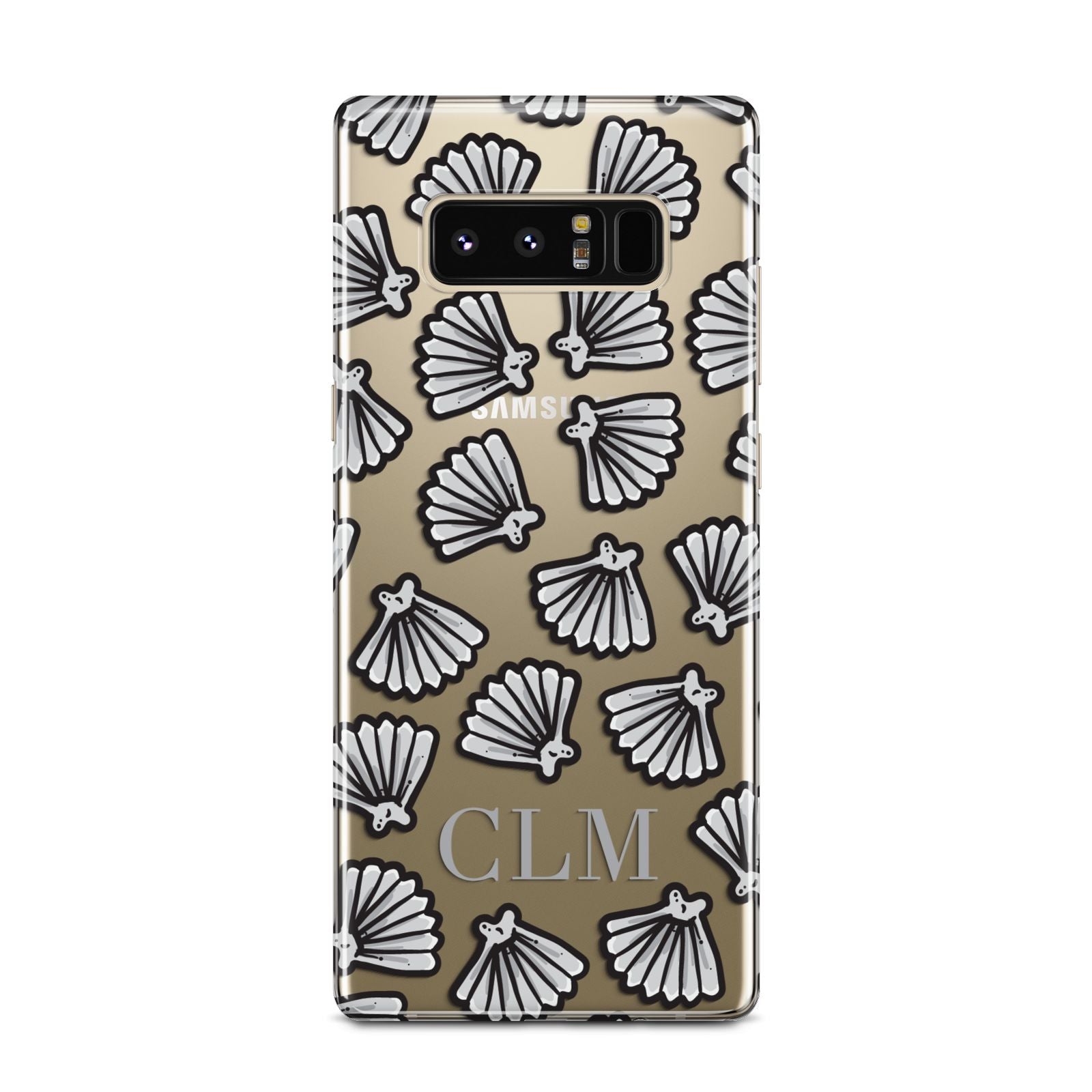 Personalised Sea Shell Initials Samsung Galaxy Note 8 Case