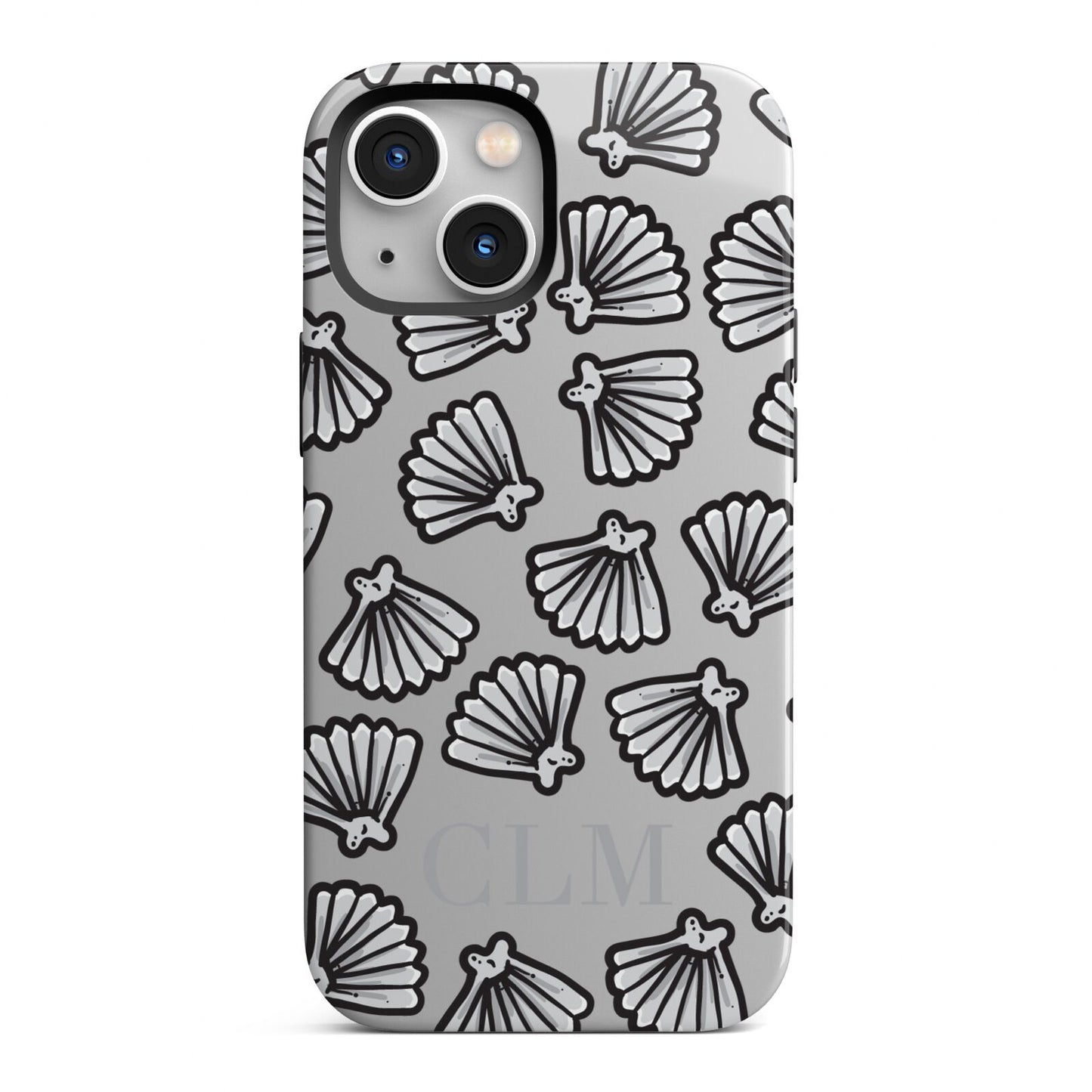 Personalised Sea Shell Initials iPhone 13 Mini Full Wrap 3D Tough Case