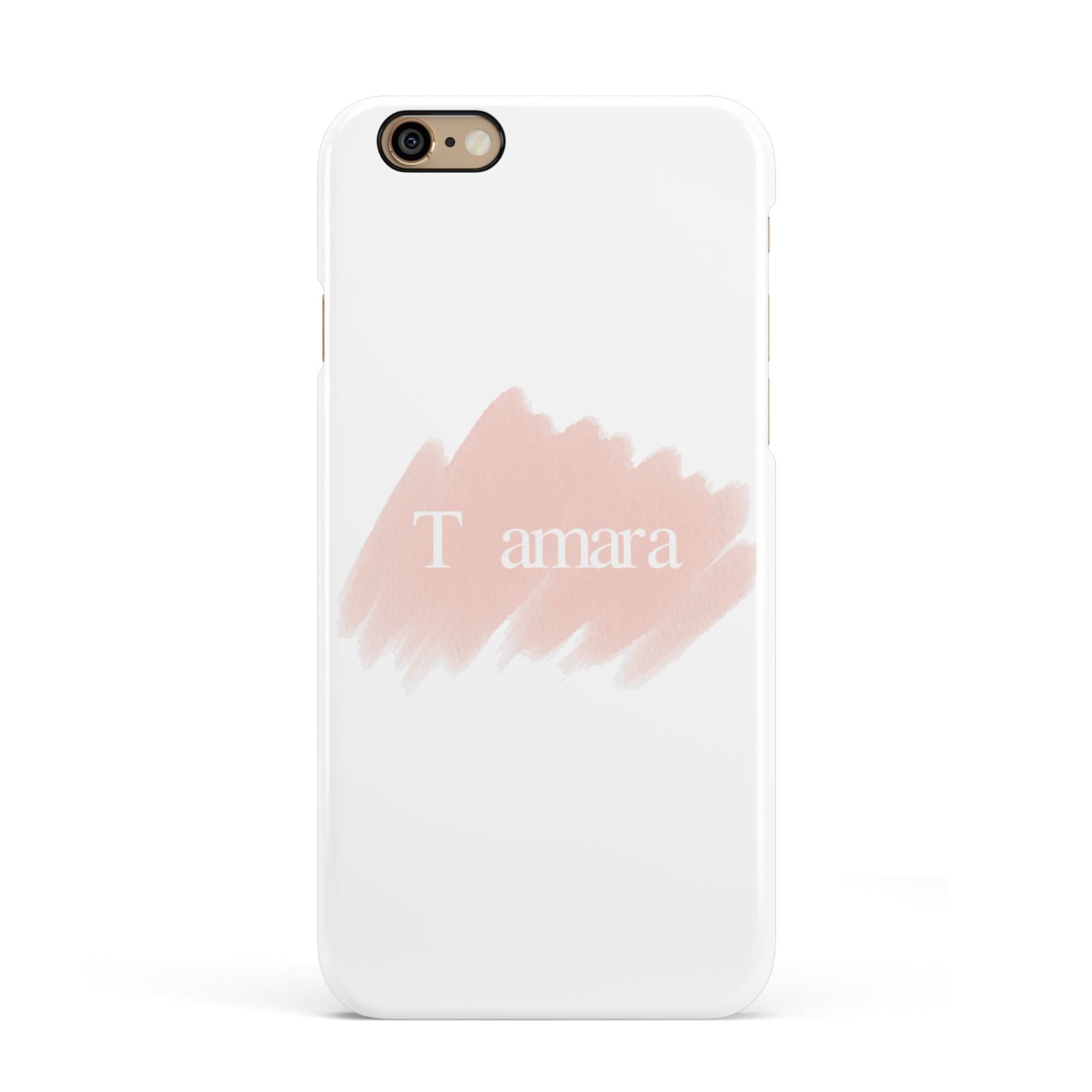 Personalised See Throiugh Clear Name Apple iPhone 6 3D Snap Case