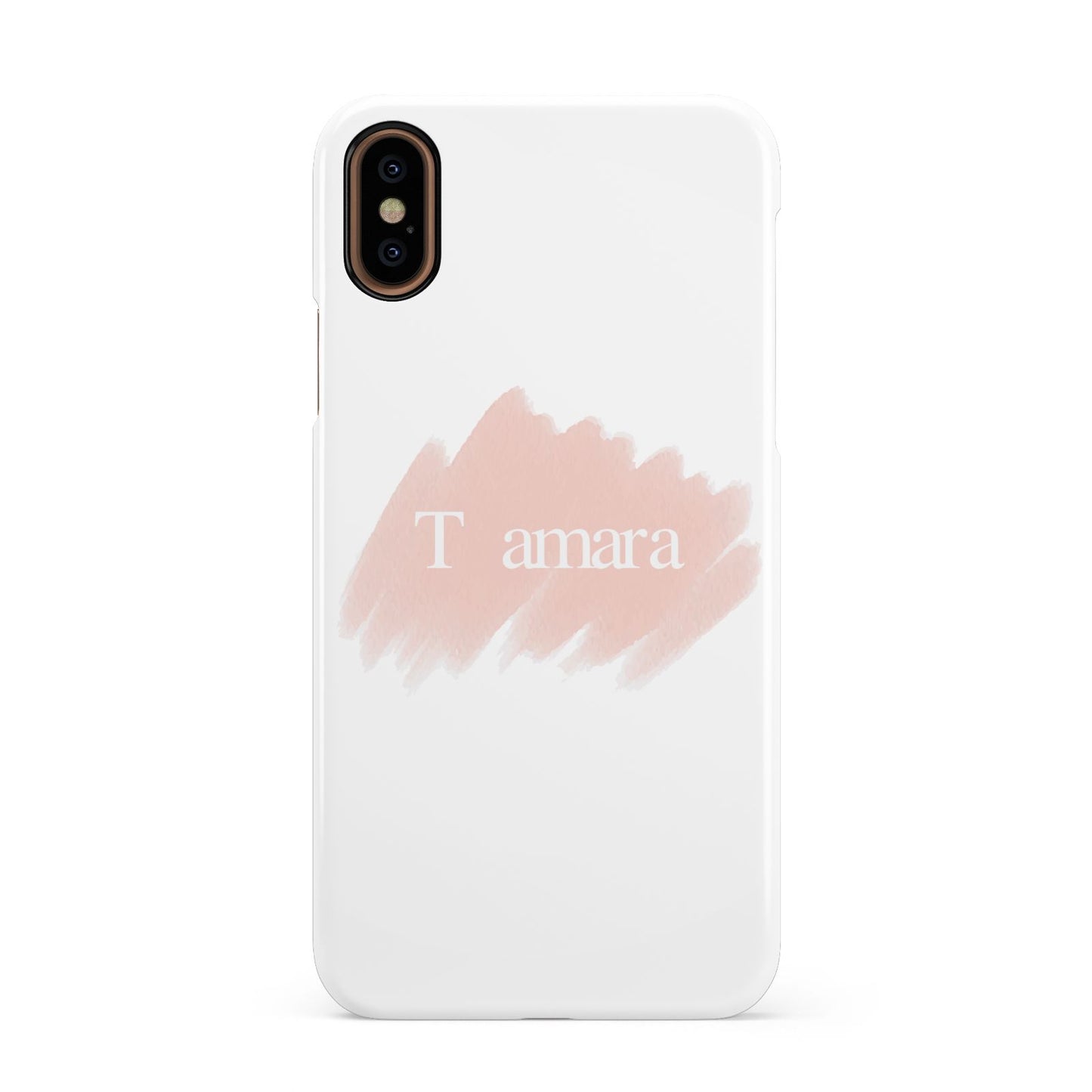 Personalised See Throiugh Clear Name Apple iPhone XS 3D Snap Case