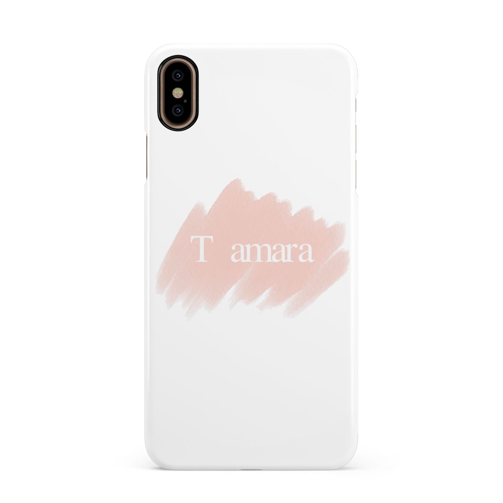 Personalised See Throiugh Clear Name Apple iPhone Xs Max 3D Snap Case