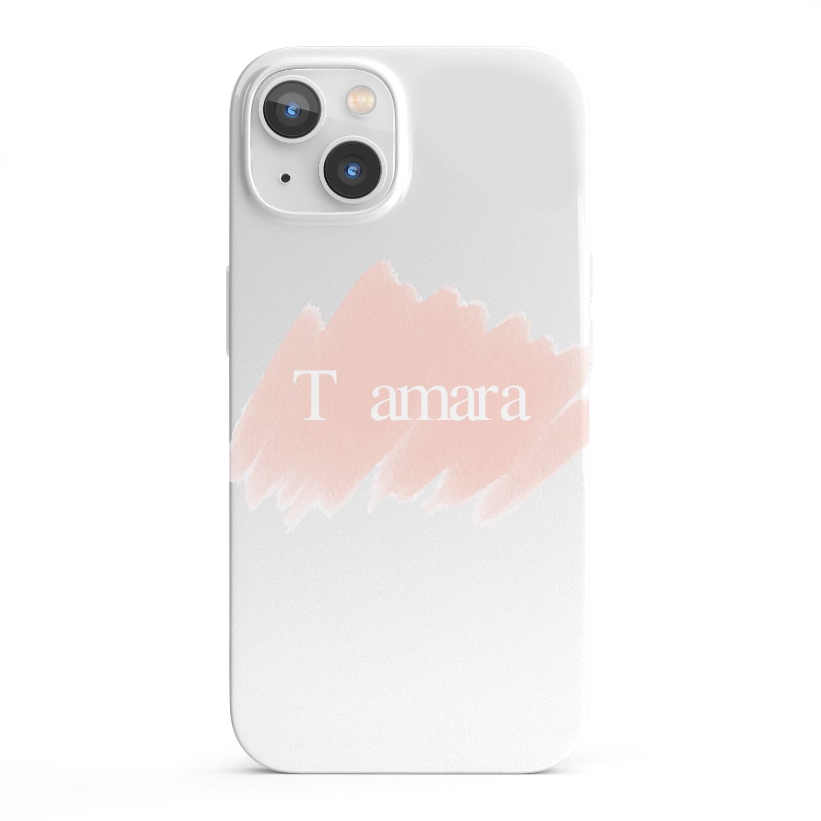 Personalised See Throiugh Clear Name iPhone 13 Full Wrap 3D Snap Case