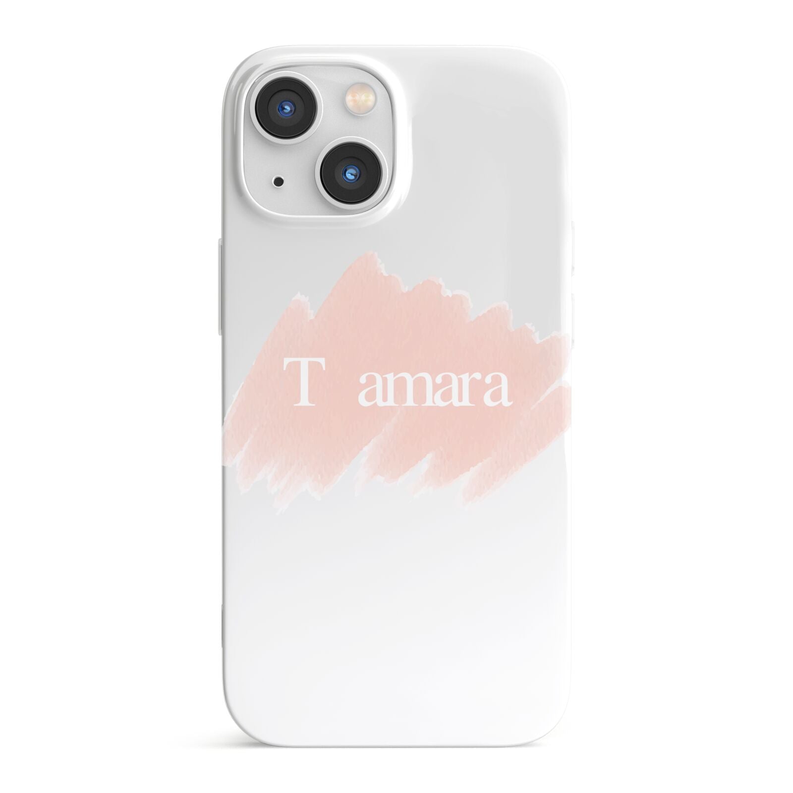 Personalised See Throiugh Clear Name iPhone 13 Mini Full Wrap 3D Snap Case