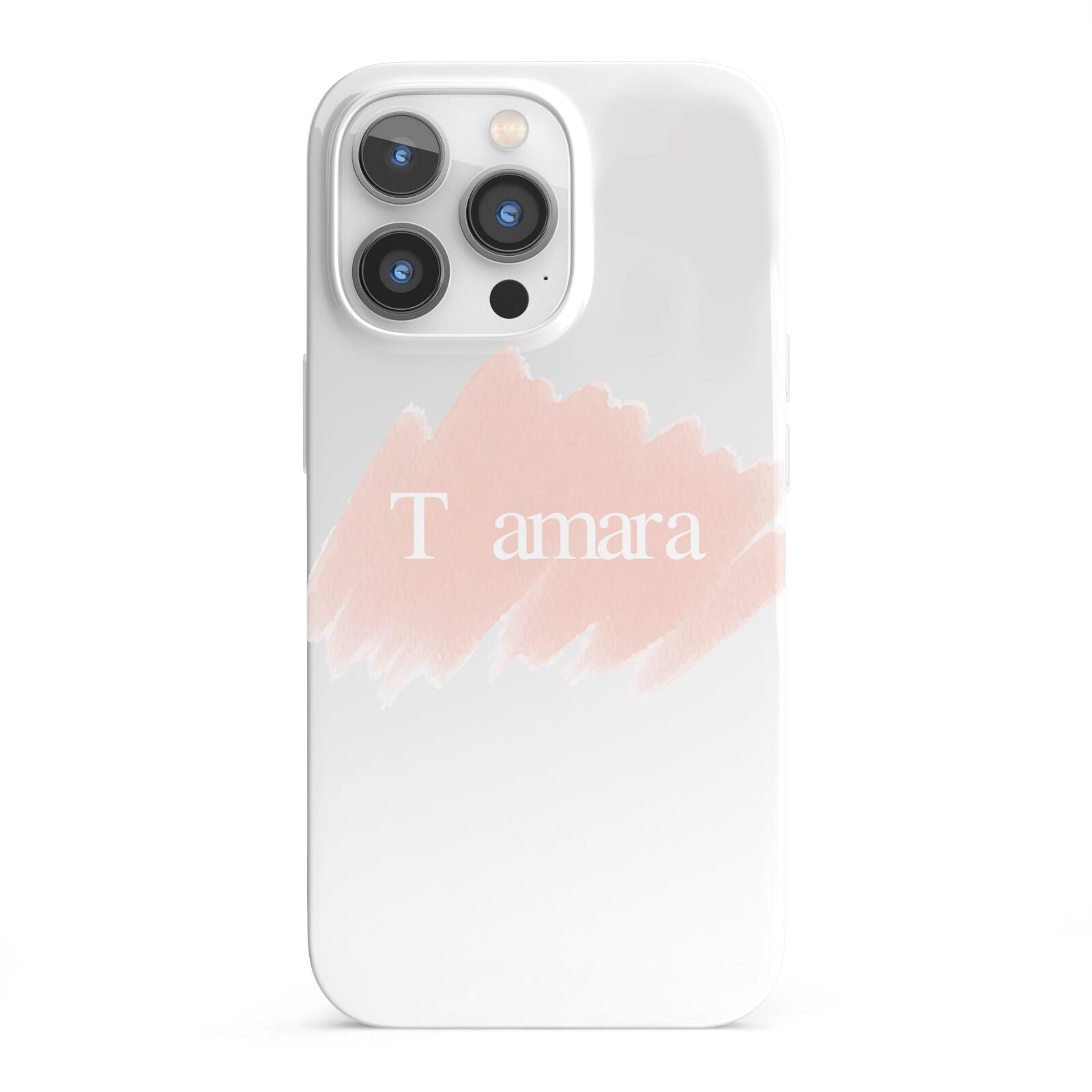 Personalised See Throiugh Clear Name iPhone 13 Pro Full Wrap 3D Snap Case