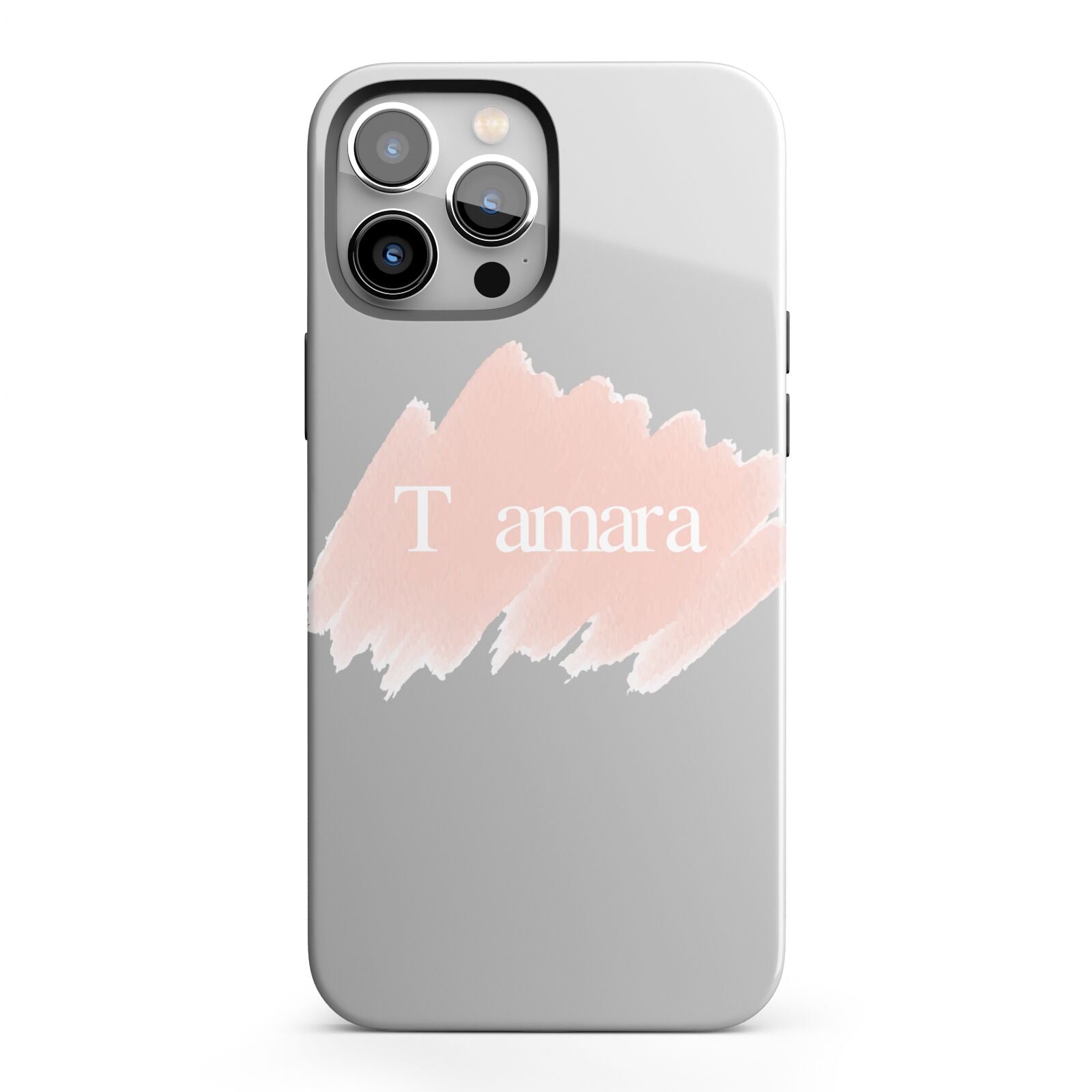 Personalised See Throiugh Clear Name iPhone 13 Pro Max Full Wrap 3D Tough Case