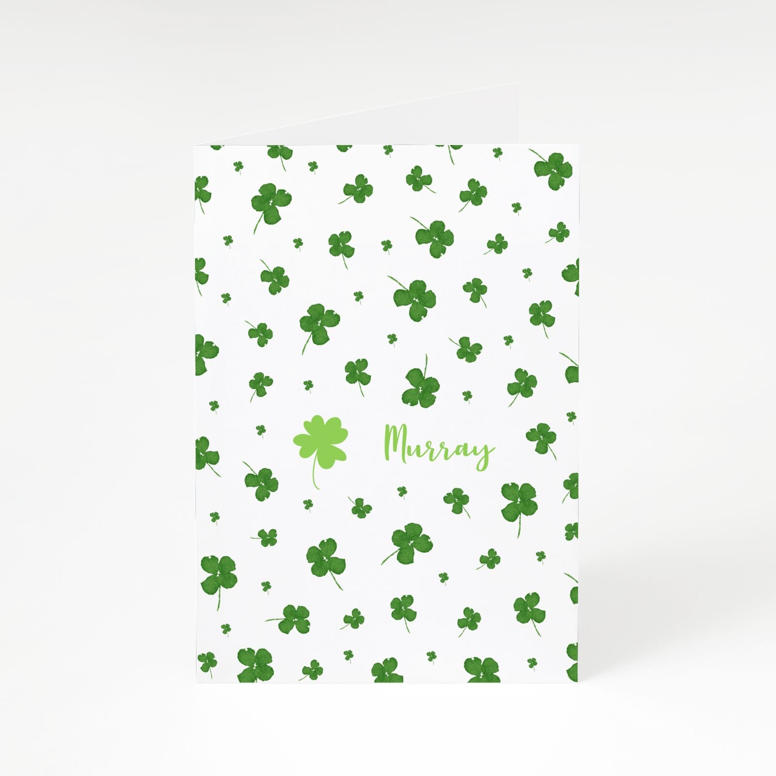 Personalised Shamrock A5 Greetings Card