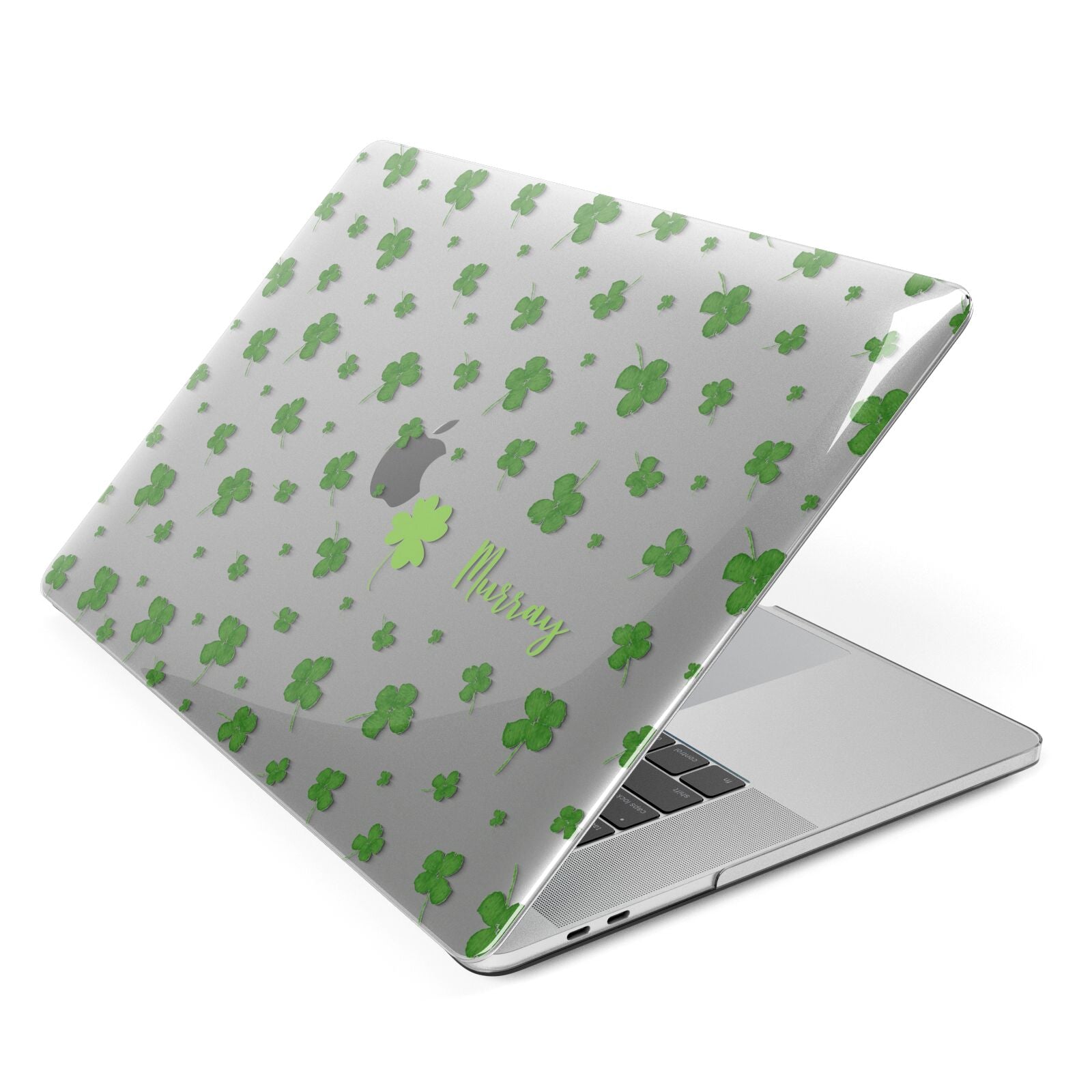 Personalised Shamrock Apple MacBook Case Side View