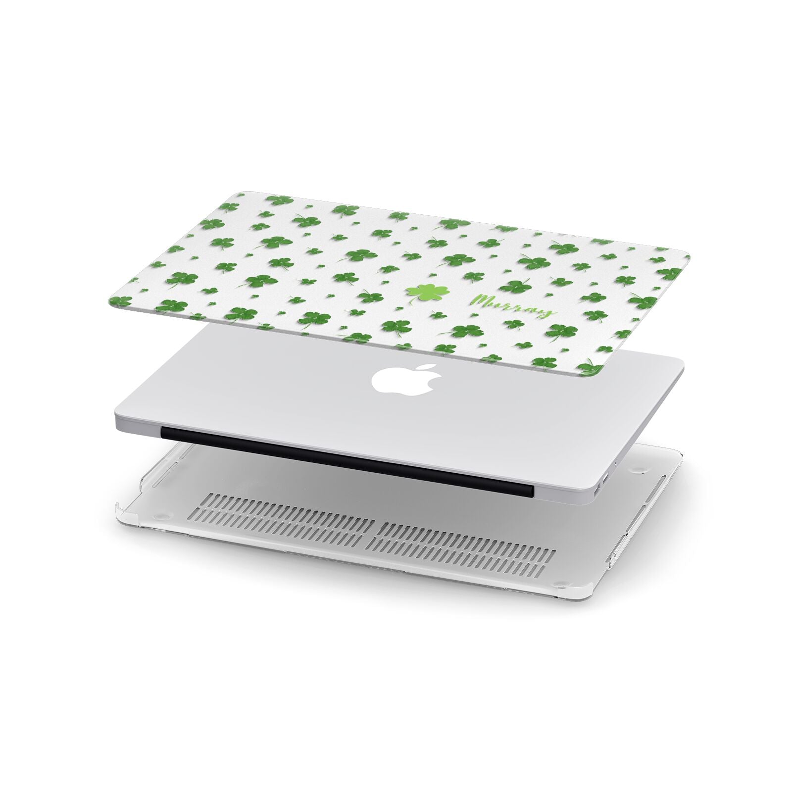 Personalised Shamrock Apple MacBook Case in Detail