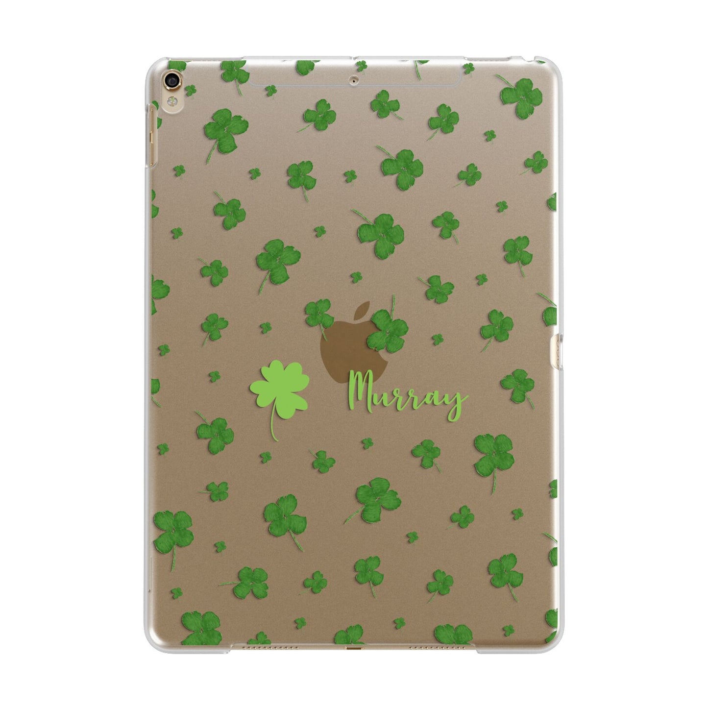 Personalised Shamrock Apple iPad Gold Case