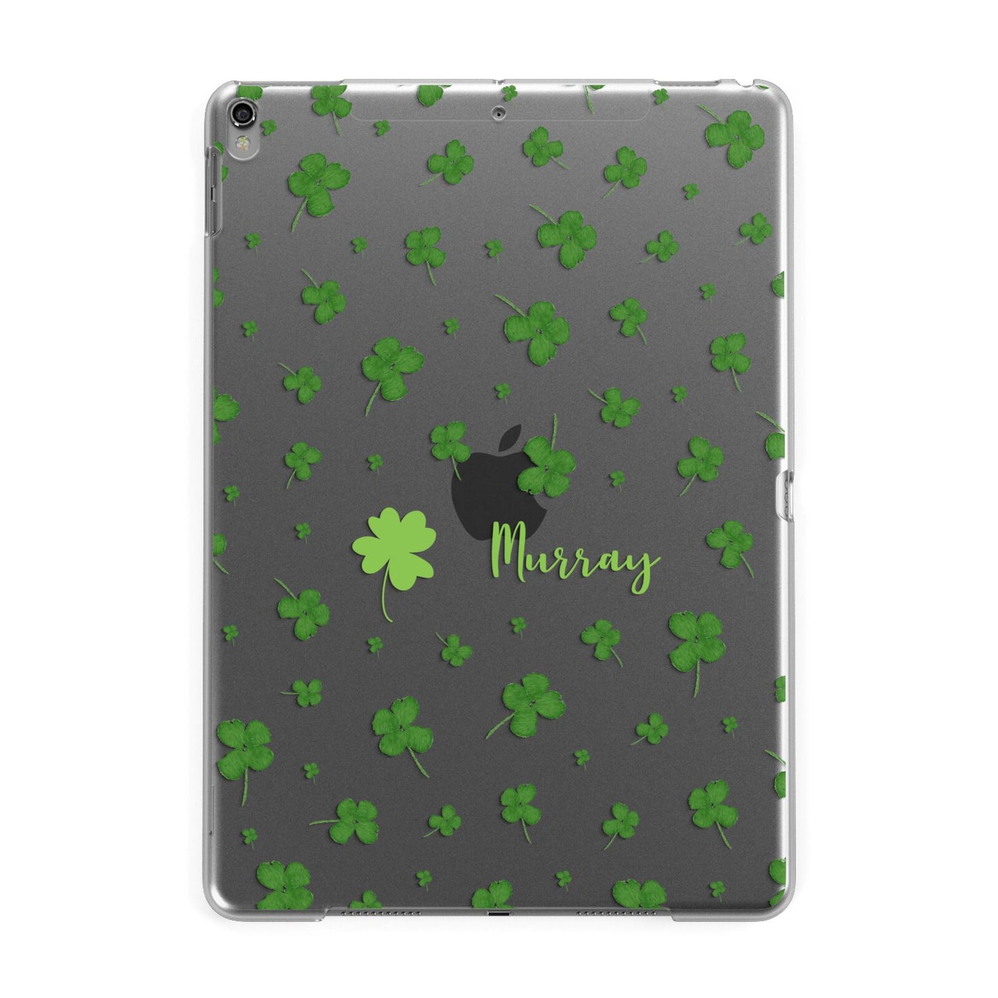 Personalised Shamrock Apple iPad Grey Case