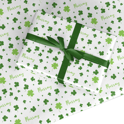 Personalised Shamrock Custom Wrapping Paper