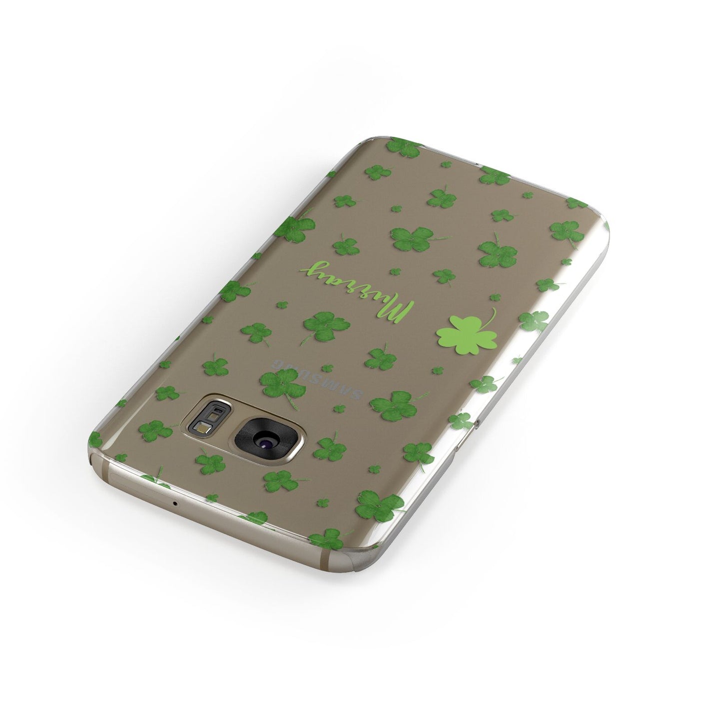Personalised Shamrock Samsung Galaxy Case Front Close Up