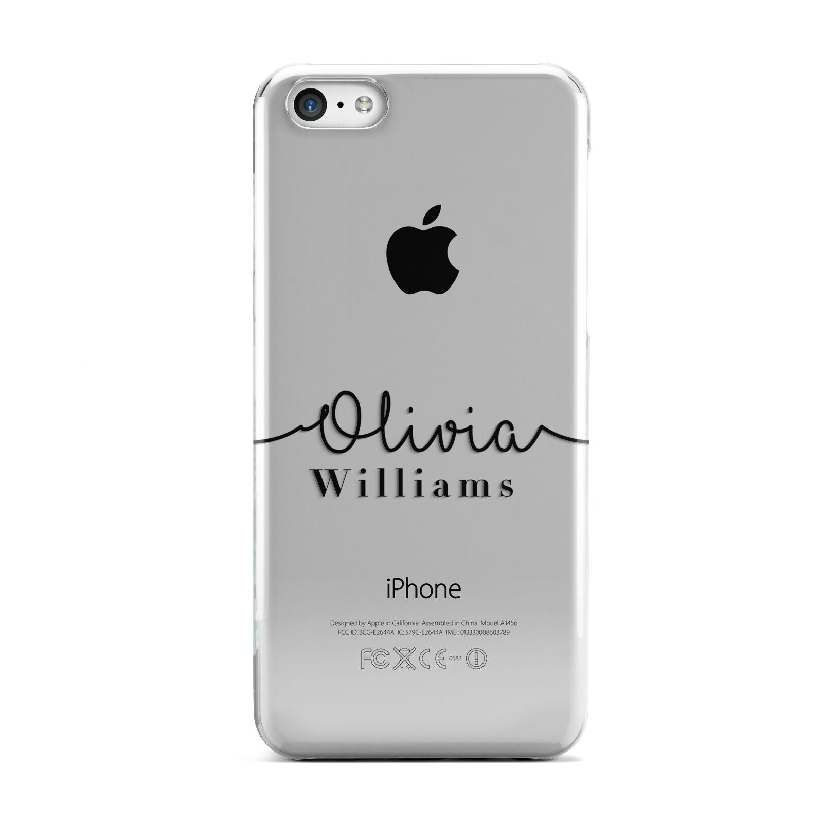 Personalised Signature Name Black Apple iPhone 5c Case