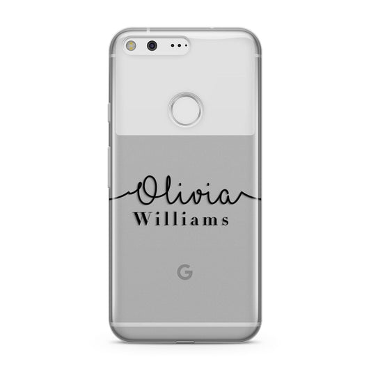 Personalised Signature Name Black Google Pixel Case