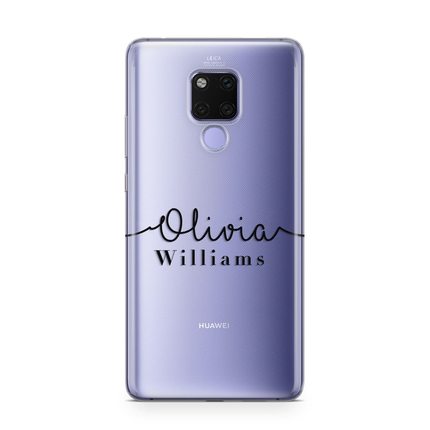 Personalised Signature Name Black Huawei Mate 20X Phone Case