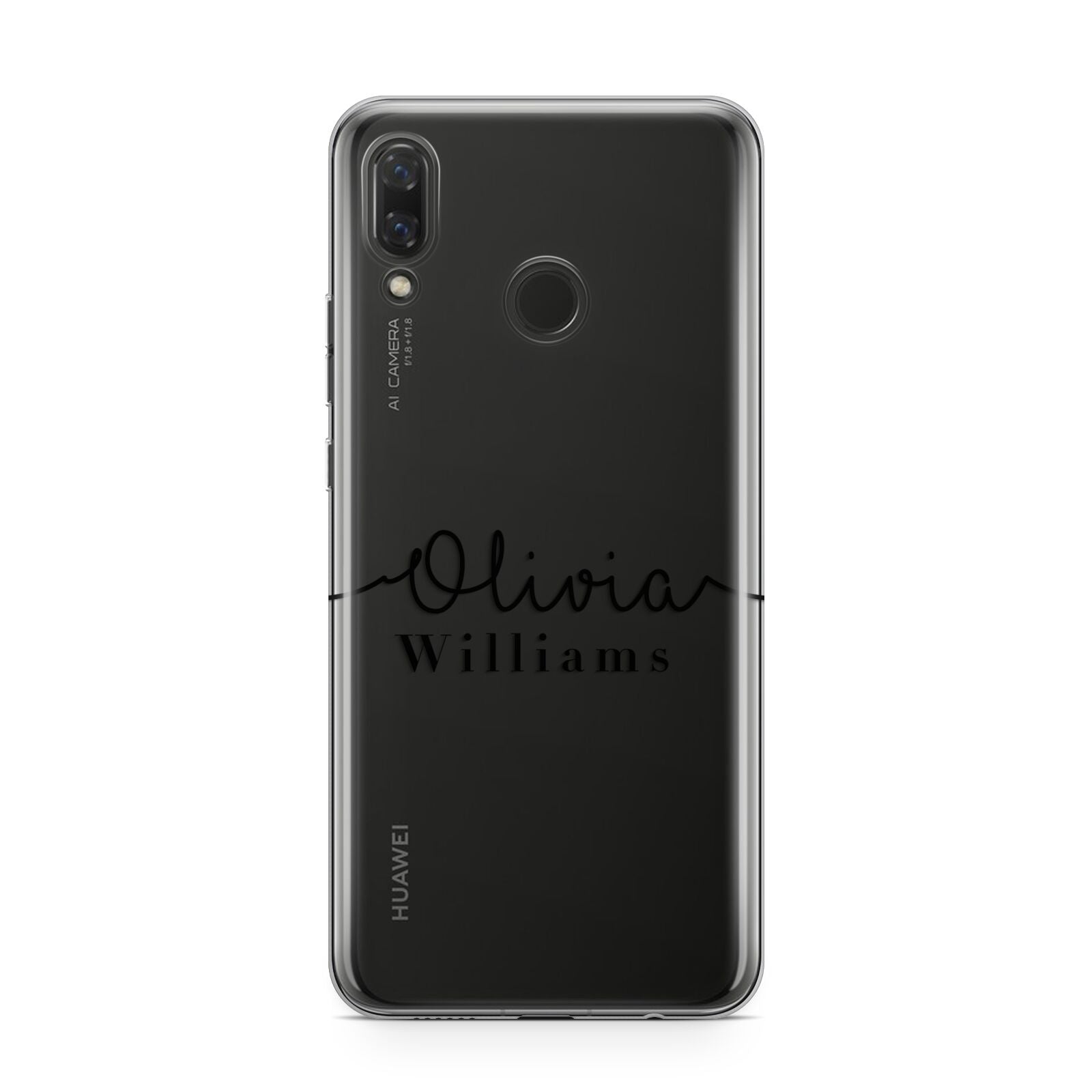 Personalised Signature Name Black Huawei Nova 3 Phone Case