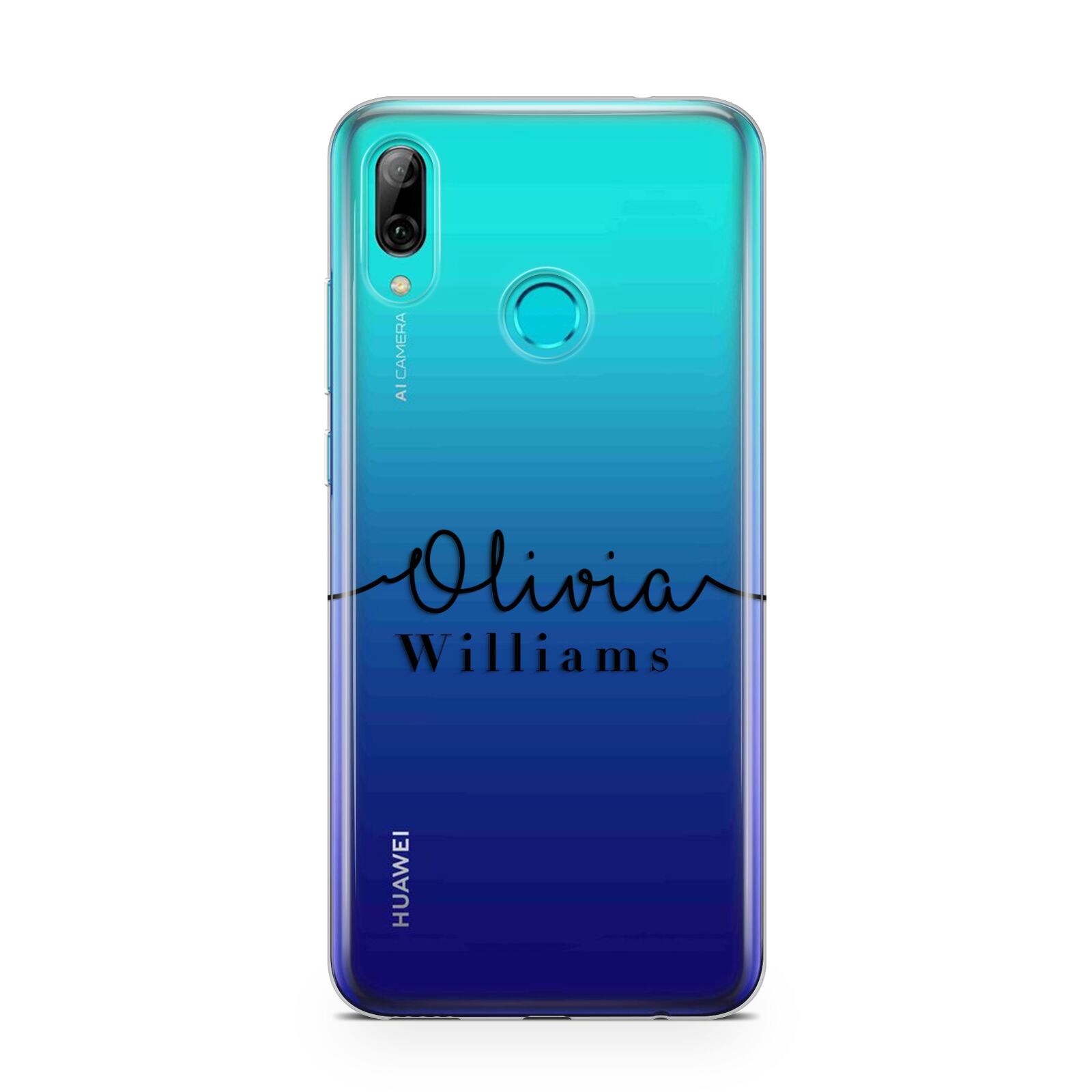 Personalised Signature Name Black Huawei P Smart 2019 Case