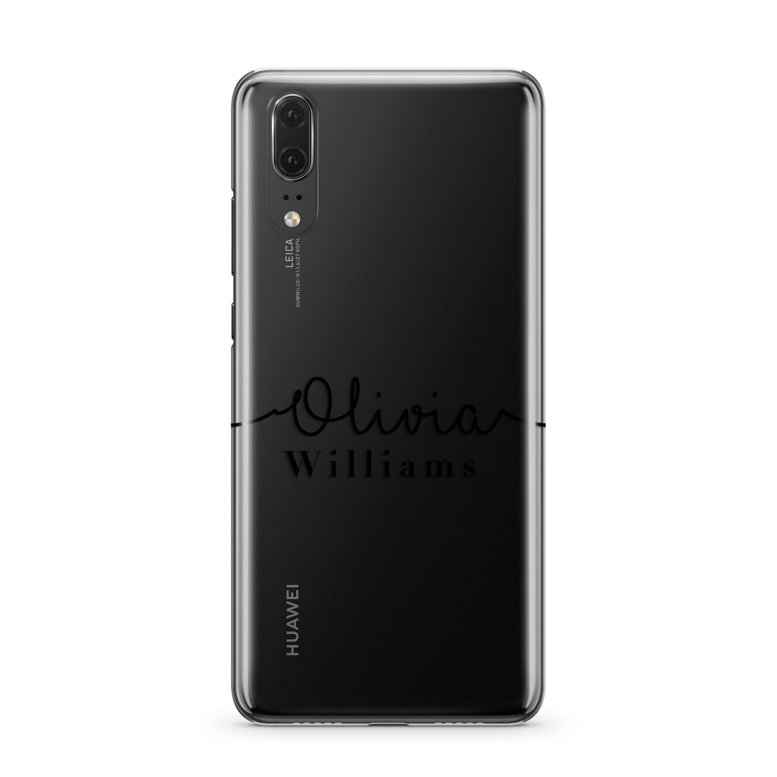 Personalised Signature Name Black Huawei P20 Phone Case