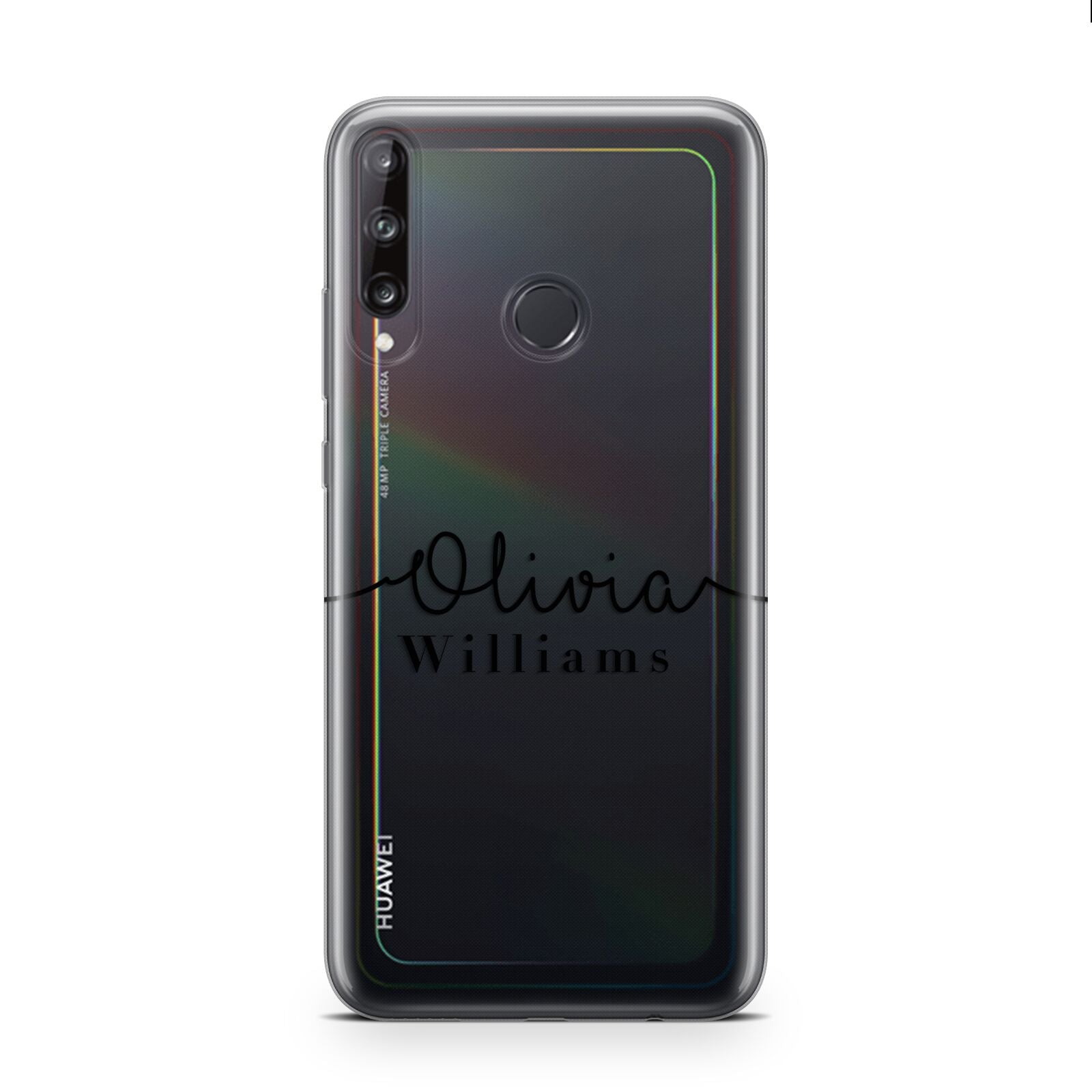 Personalised Signature Name Black Huawei P40 Lite E Phone Case