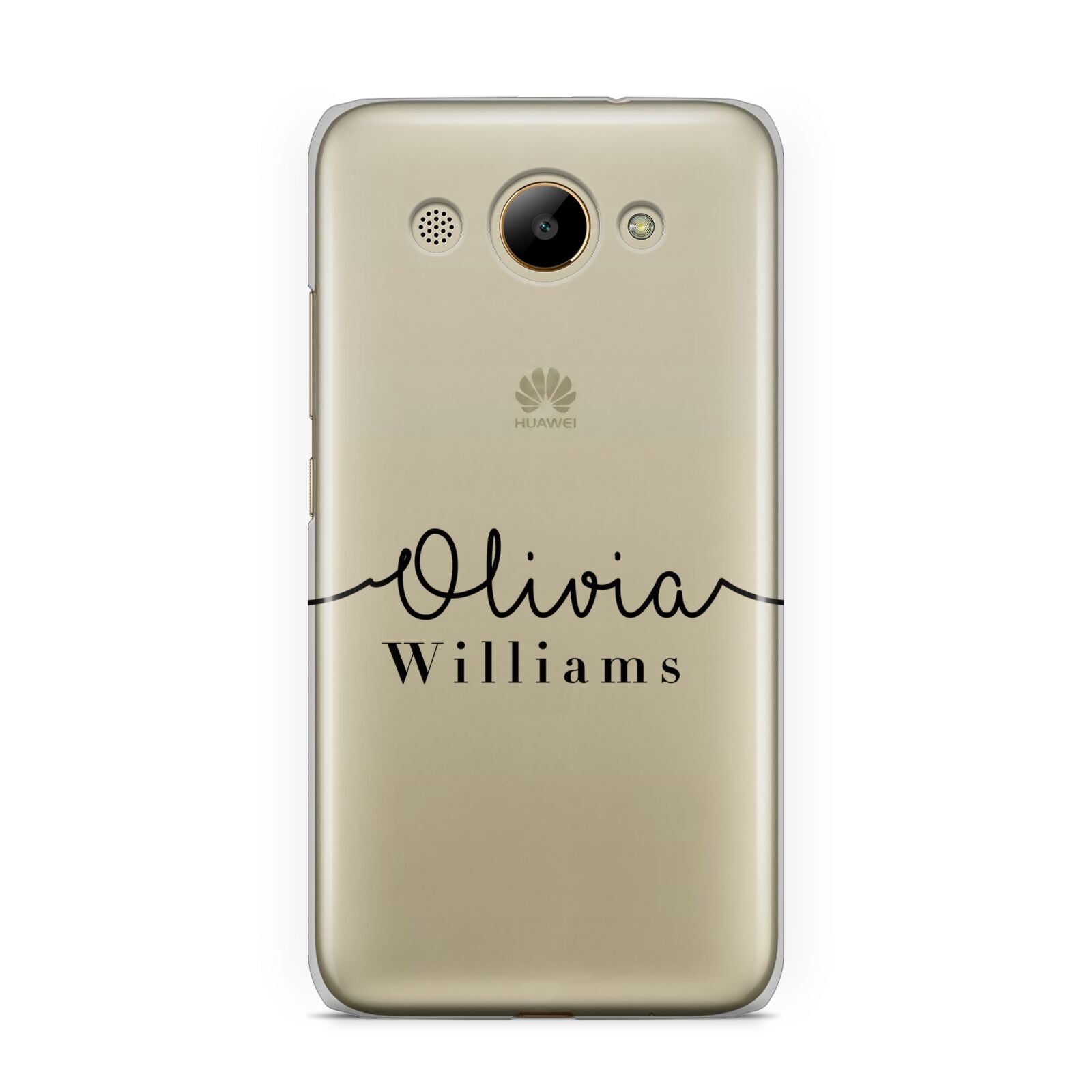 Personalised Signature Name Black Huawei Y3 2017