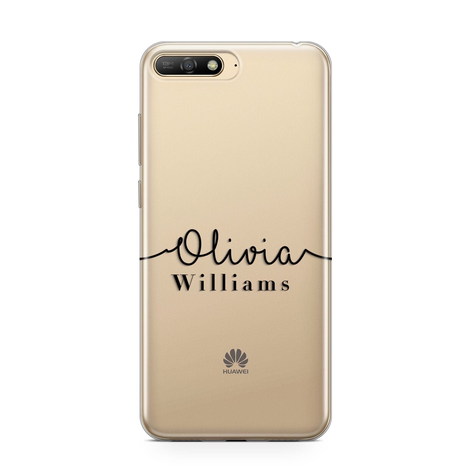 Personalised Signature Name Black Huawei Y6 2018