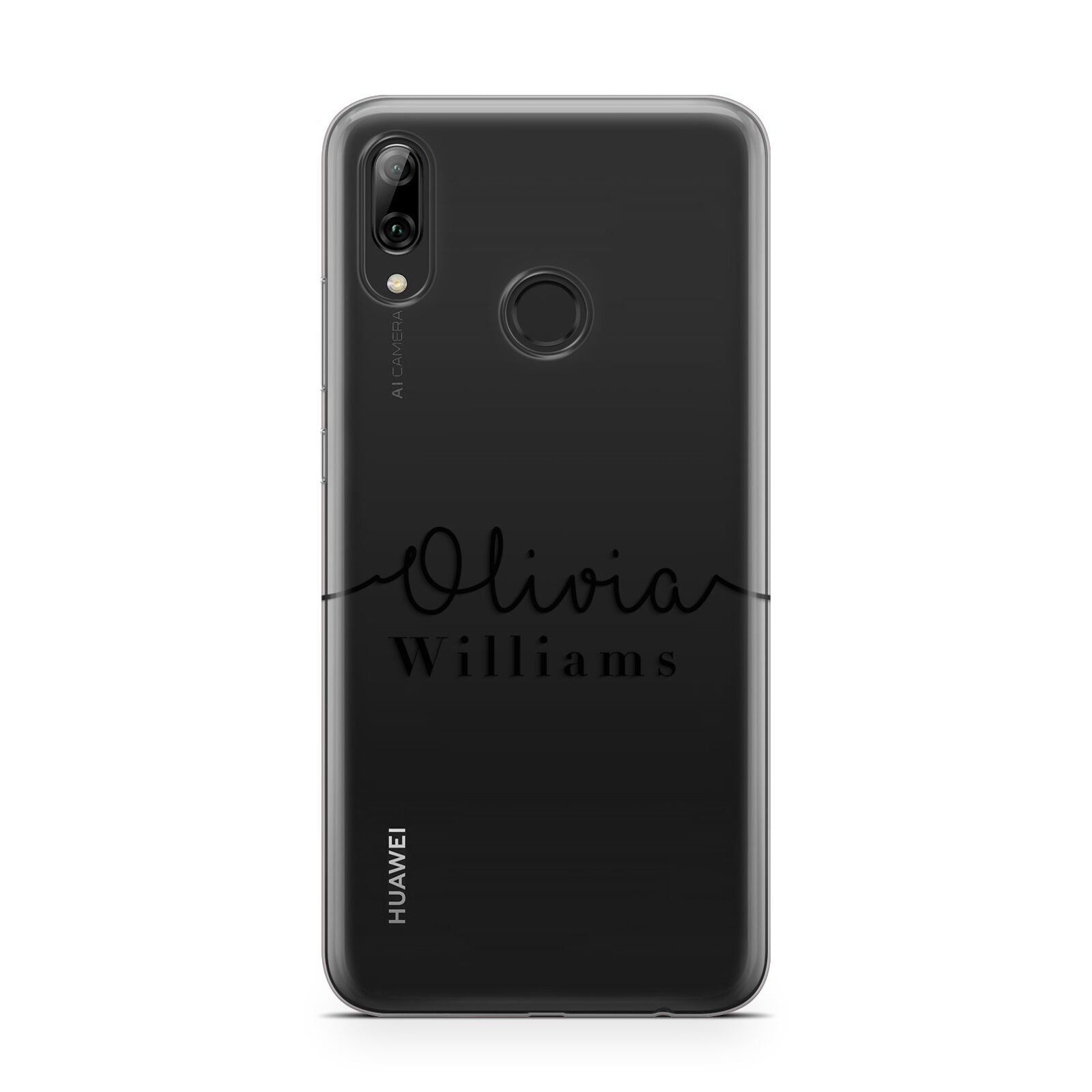 Personalised Signature Name Black Huawei Y7 2019