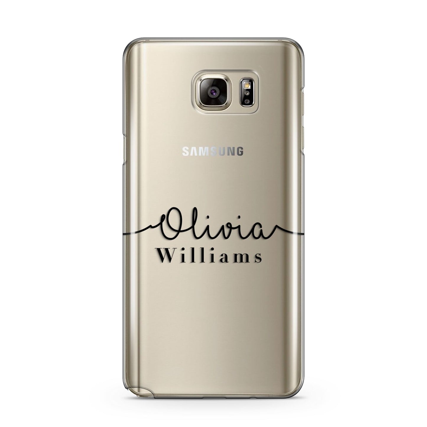 Personalised Signature Name Black Samsung Galaxy Note 5 Case