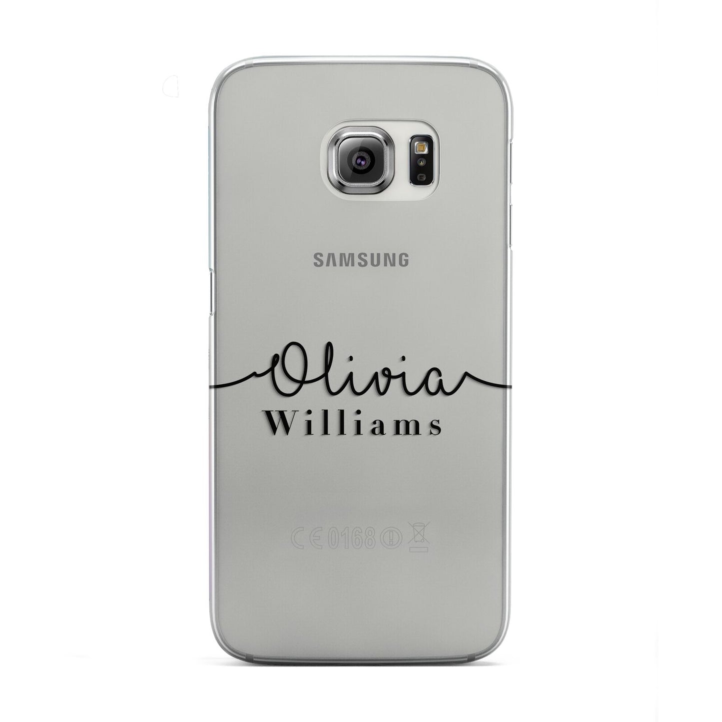 Personalised Signature Name Black Samsung Galaxy S6 Edge Case