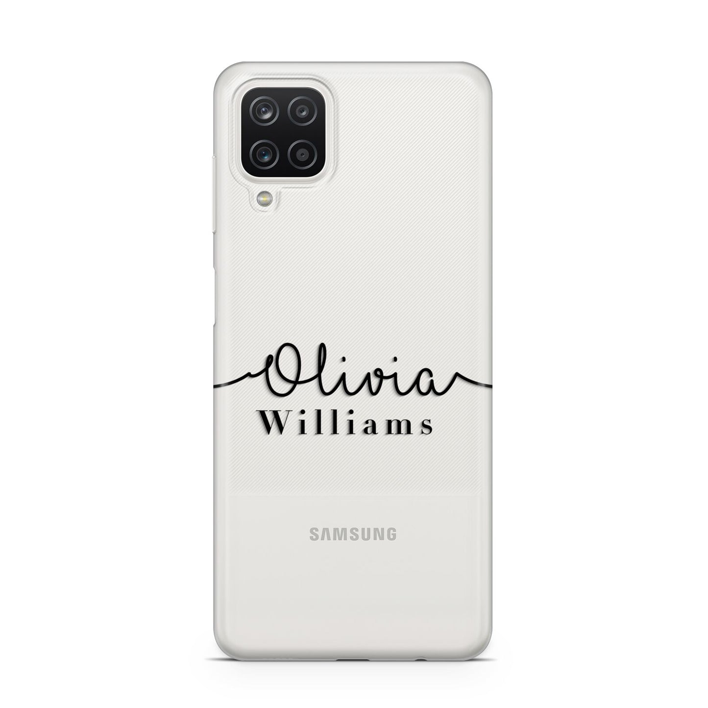 Personalised Signature Name Black Samsung M12 Case